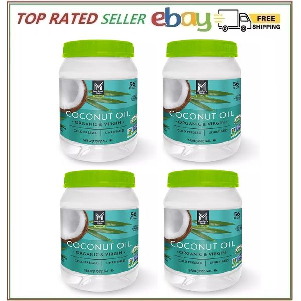 4 Pack - Member's Mark Organic Virgin Coconut Oil, 56oz.