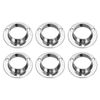 sourcing map Closet Wardrobe Rod Flange,32mm/1.26inch Dia, Socket Bracket Support Holder for Pipe 6Pcs