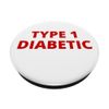 Diabetic Warning Label Type 1 Medical Alert PopSockets Swappable PopGrip
