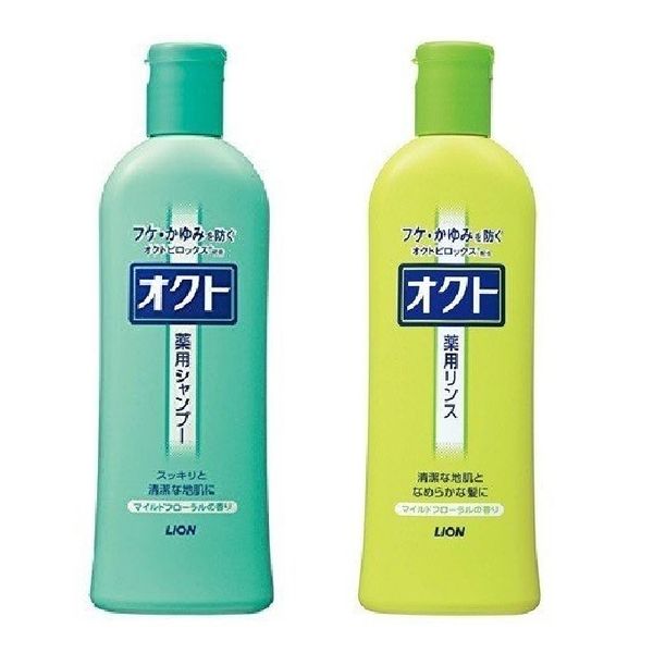 5x points during the marathon Octo medicated shampoo and conditioner set 320ml+320ml Hair Hair care Itching Dandruff Deodorant Sebum Made in Japan LION Lion Quasi-drug