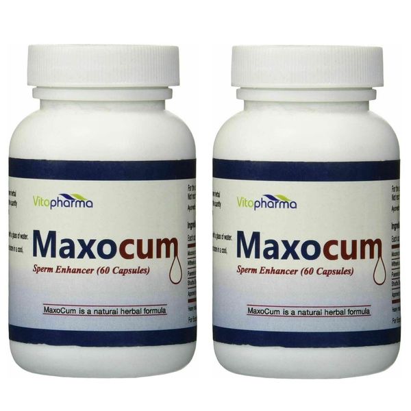 MaxoCum Pills Natural Herbal Dietary Supplement Enhancer - 2 Bottles