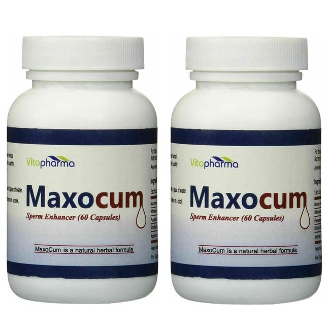 MaxoCum Pills Natural Herbal Dietary Supplement Enhancer - 2 Bottles