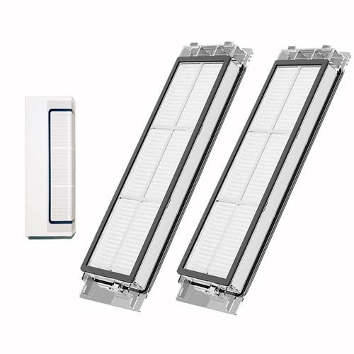 Acacia Filter Compatible Air Filter for Roborock Q5+, Q5, S6, MaxV, S6, S6, Pure , S5 Max, E5, E4, Cleanable, Reusable with Mesh Filter, Regular Replacement Parts (2 Pack)