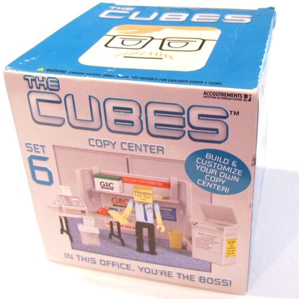 The Cubes Set #6 Art Build A Corporate Office Copy Center Playset Toy