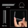 Extra Long C Curve Nail Tips Half Cover Clear French Nails XXL Deep Fingernails Acrylic Straight Square Tips 500PCS DIY Nail Art Nails Extension