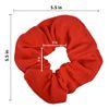 6 Pack Large Solid Scrunchies Hair Elastics-Classic Colors
