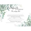 Marriage Certificate - Eucalyptus