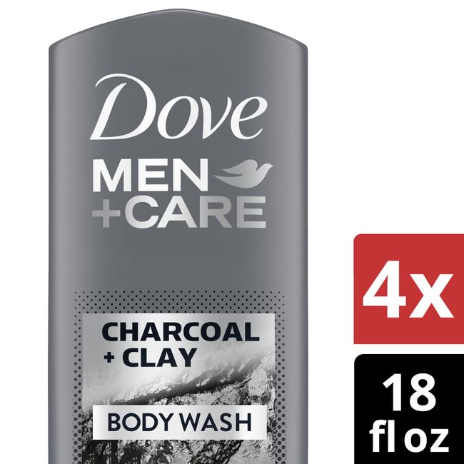 DOVE MEN + CARE Elements Body Wash Charcoal + Clay, Effectively