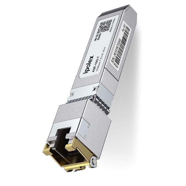10GBASE-T SFP+ Module RJ45 Connector Intel E10GSFPT Compatible 10Gb/s 30m