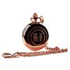 Custom Engraved Rose Gold Plated Monogrammed Pocket Watch Full Hunter Personalised Monogram Initials