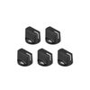 sourcing map 5Pcs 6.4mm Shaft Hole Guitar Effect Pedal Knobs Pointer Control Knobs with Set Screw Black