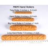 MKM Pottery Tools Wood Twig Rollers for Clay (TW-42 Vertical Lines)