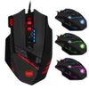 Wscoficey C-12 Wired USB Optical Gaming Mouse 12 Programmable Buttons Computer Gaming Mouse 4 Adjustable DPI 7 LED Lights