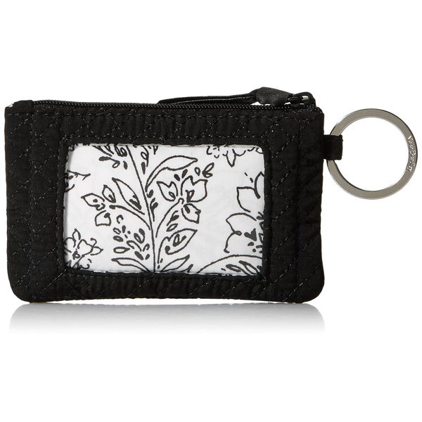 Vera Bradley Women's Polyester Zip Id Case, True Black, One Size
