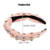 VOCOSTE Pink Headband Diamond Women Knotted Fashion Pleated Headband Versatile Outerwear Hair Accessories 1pc