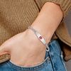 Silver  Medical ID Anchor Link Bracelet XSM1