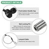 M METERXITY 2Pcs Ball Locking Pins 10mm Dia 25mm Usage Length Push-Button Quick Release Pin