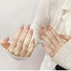 10 Pcs Handmade Nail Tips Grass Green Medium Coffin Nail Popular