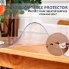Rectangular Clear Table Protector 18x30 Inch Crystal Top Mat Transparent Waterproof Pad Plastic Desk Protector for Vanity Writing TV Bench Sofa Make-up Mat
