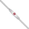 Silver  Medical ID Anchor Link Bracelet XSM1
