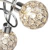 firstchoicelighting Modern 3 Way Flush Silver Chrome Metal Ball Ceiling Light Fitting