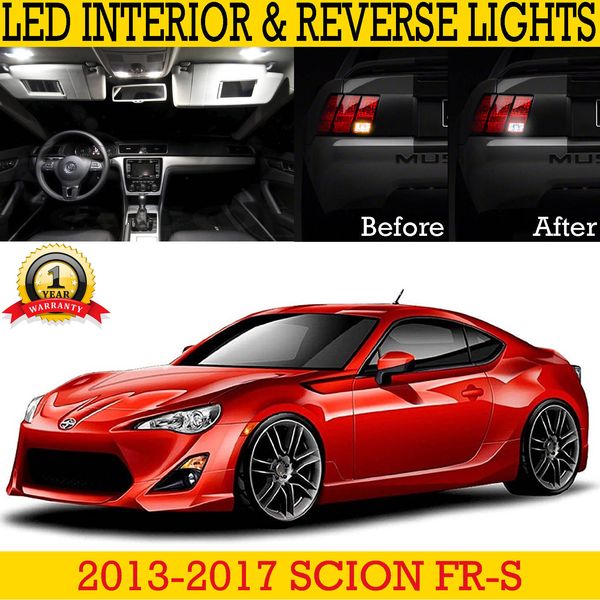 Fits 2013-2017 Scion FR-S LED Interior & Reverse Light Replacement Kit 6 Bulbs