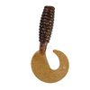 Fish WOW! 2pcs 10" with Curly Tail Extended Perch Grub Soft Lure - Root Beer