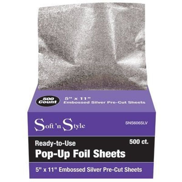 Soft n Style Pop-Up Foil Sheets Embossed Non-Slip 500-Count