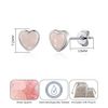 Philip Jones Rose Quartz Heart Stud Earrings