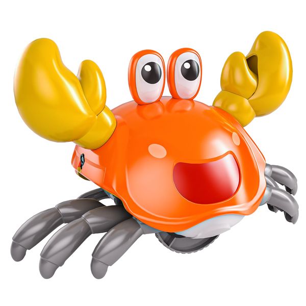 TEMI Crawling Crab Baby Toy for 36 Months - Sensory Walking Musical Toys, Infant Toys 36 Months, Dancing Moving Crab with Obstacle Avoidance, Birthday Gifts for 3 Year Old Toddlers