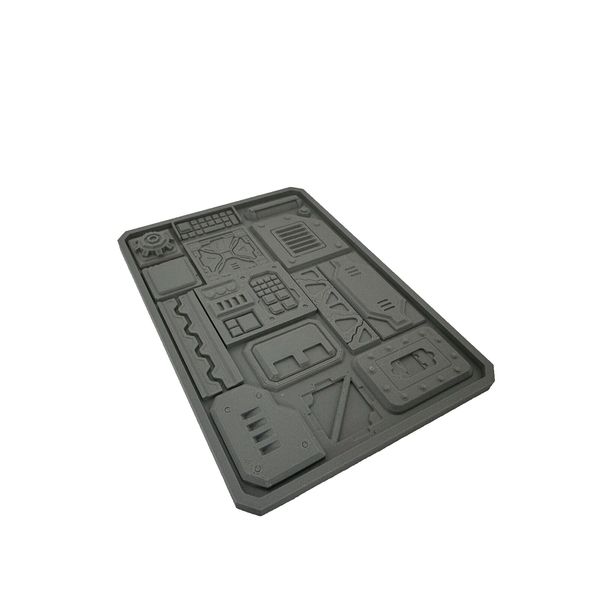 Dry Brush Texture Palette for Dry Brushing Sci-Fi Theme Tabletop Miniature Gaming - 3D Printed