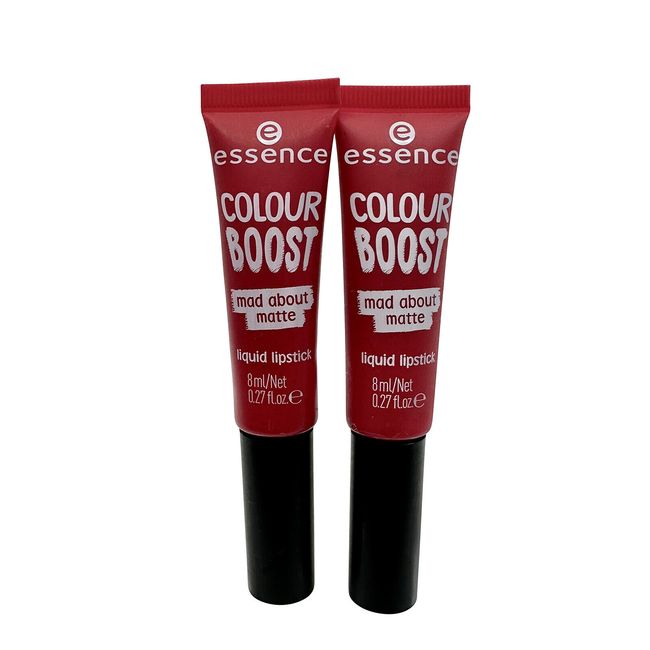 Essence Colour Boost Mad About Matte Liquid Lipstick 07 Seeing Red 0.27 OZ DUO