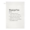 Theiyr're Definition Grammar Solution Tea Towel Dish Cloth