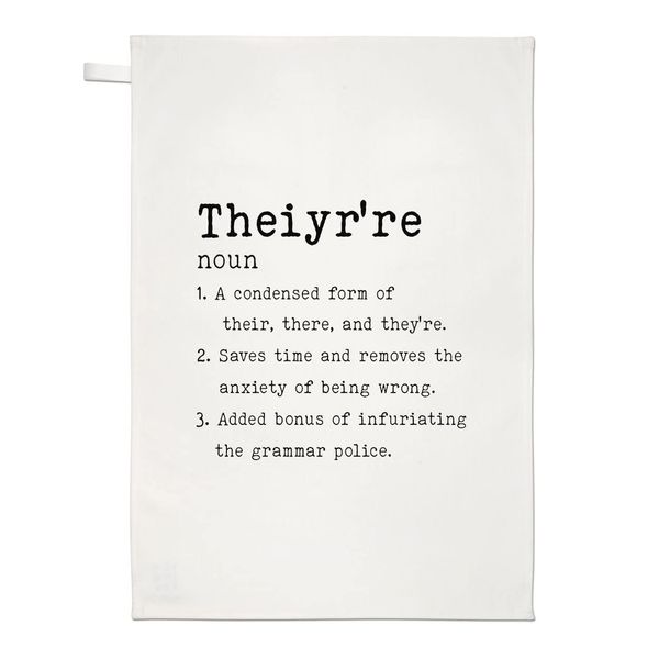 Theiyr're Definition Grammar Solution Tea Towel Dish Cloth