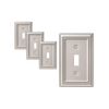 DEWENWILS Single Toggle Wall Plates, Satin Nickel Metal Outlet Covers, 4-Pack