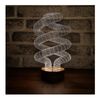 By-Lamp 3D Spiral Lamp with Handmade Wooden Base