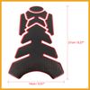 Partuto Fuel Tank Protector PVC Rubber Pad Emblem Badge Sticker Red Replacement