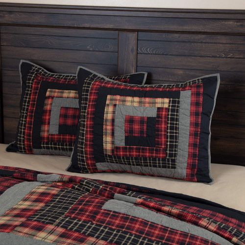 VHC Brands Rustic & Lodge Cumberland Red Bedding Accessory, Standard Sham 21x27