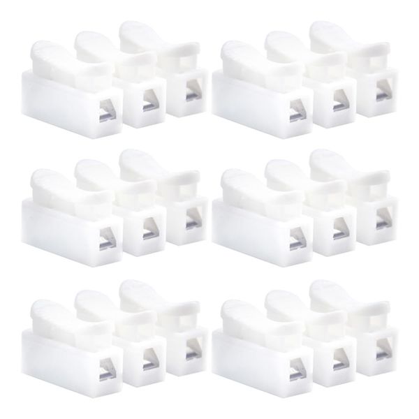 Yosawo 39 Pieces 3P Spring Wire Connectors,Electrical Cable Clamp Terminal Block Connector, LED Strip Light Wire connectors（CH3)