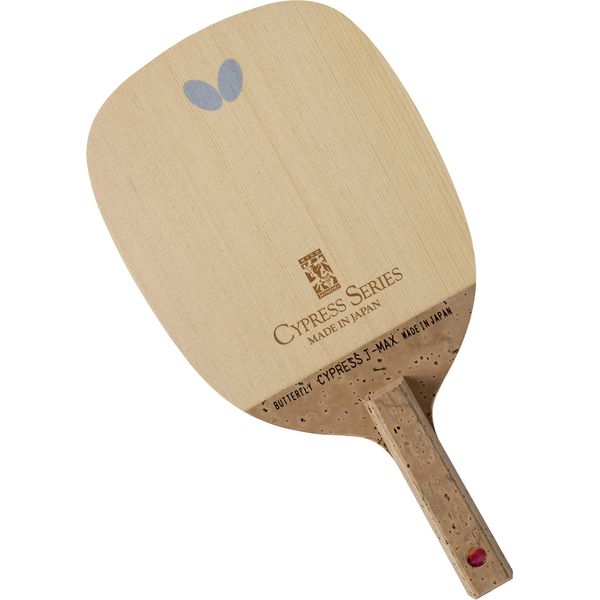 Butterfly Cypress T-MAX 23950 Table Tennis Pen Holder Racket, Blade: 6.4 x 5.3 x 0.4 inches (163 x 135 x 10.0 mm); Grip: 3.6 x 0.8 inches (92 x 20 x 15 mm), 0.8 inches (21 mm)