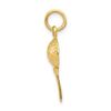 Solid 14k Yellow Gold Golf Ball Charm Pendant - 24mm x 8mm