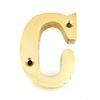 House Flat Letter C - Alphabet - 50mm (2") - Polished Brass