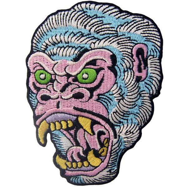 The Roaring Gorilla Patch Embroidered Applique Iron On Sew On Emblem