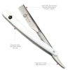 Krisp Beauty Professional Classic Straight Edge Barber Razor For Close Shaving - Salon Quality Men's Beard Cut Throat Shavette With 10 Shaving Blades