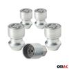 OMAC Wheel Lock Kit for Ford Ranger M12X1,5 Nut Galvanized Silver 4Locks & 1Key