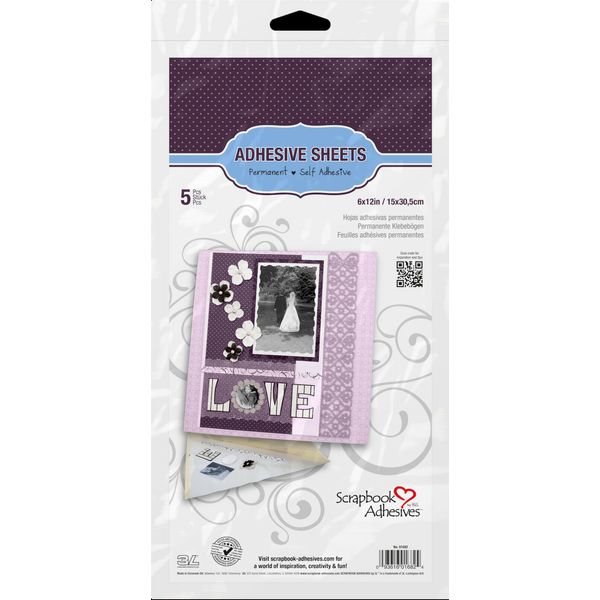 Scrapbook Adhesives (5pc) PERMANENT 6x12" ADHESIVE SHEETS scrapbooking CRAFTS
