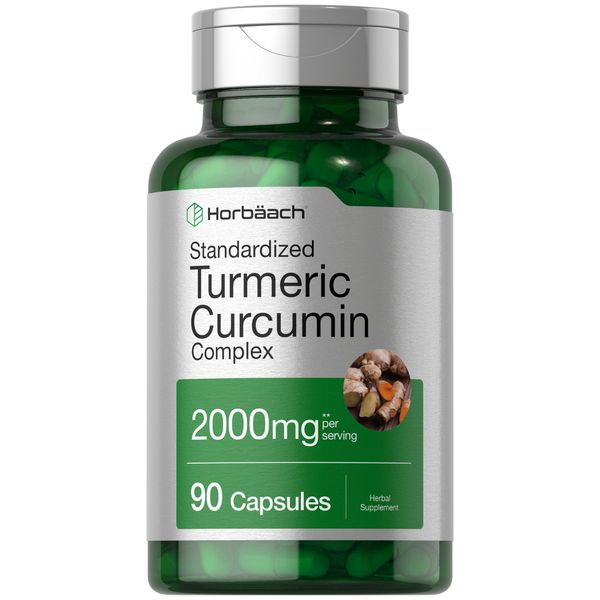 Turmeric Curcumin with Bioperine | 2000mg | 90 Capsules | by Horbaach