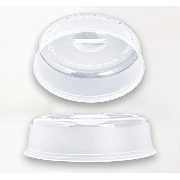 Space Home - Mikrowellen-Deckel - Mikrowellenabdeckhaube - Microwave Cover - Mikrowellen Abdeckung - Mikrowellen Schutzdeckel - BPA-frei - Transparent - Ø 26 cm