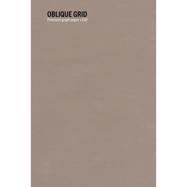 Oblique grid: Precision graph paper x 100 sides (Hardback, 6"x9": light grey grid on cream paper)