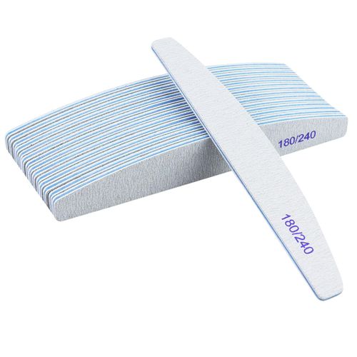 15 Pcs Nail Files, Nail File Professional 180/240 Grit, Double Sided Emery Board, Coarse Washable Nail Files, Emery Board Nail File Set, Nail Files for Acrylic Nails or Natural Nails